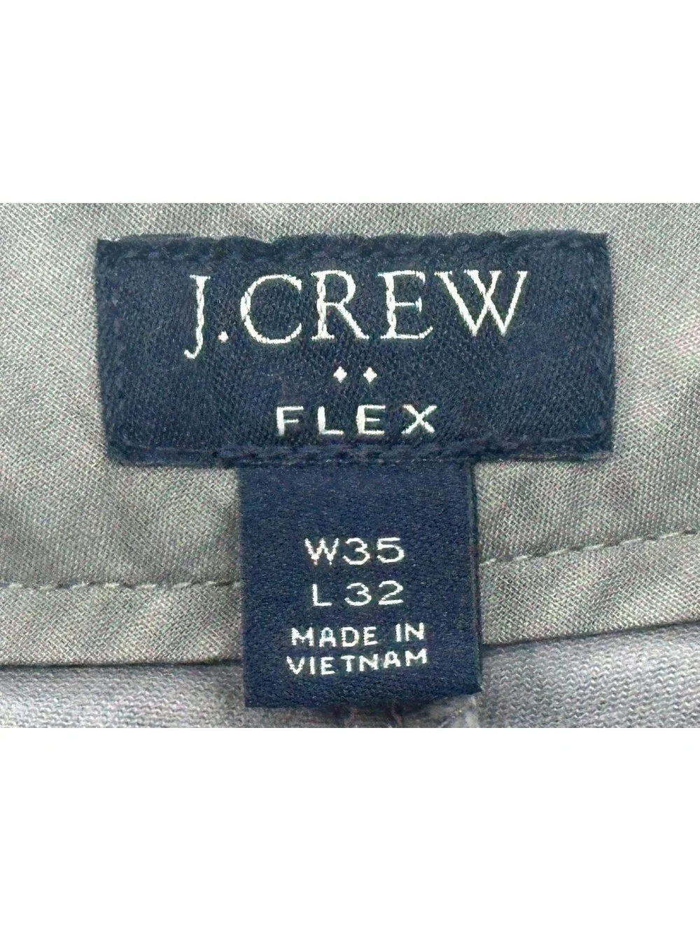 J Crew Flat Front Slim Fit Flex Chinos Gray Mens 35/32